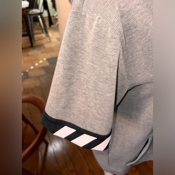 Adidas Cross Up 365 Short Sleeves Gray Hooded Sweatshirt Streetwear Y2K Sz M - Picture 5 of 7